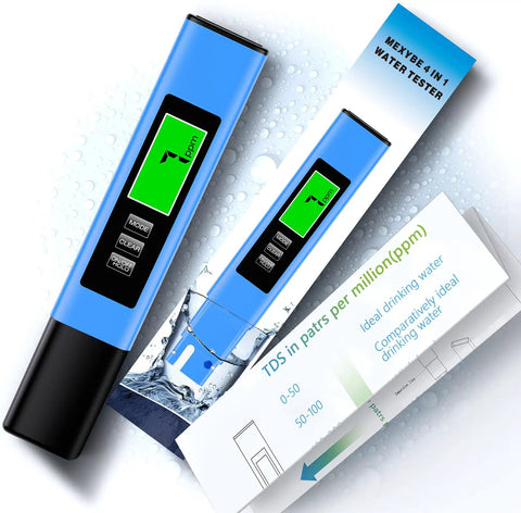 Blue 4 In 1 TDS Meter Digital Water Tester With Temperature TDS EC And Temp Readouts For Drinking Water RO DI Systems Aquariums