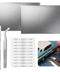 Mirror Chrome Aluminum Foil For Model Cars And Aircraft 2 Pack Bare Metal Sheets 6 x 11.75 Inches With tools and model