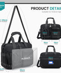 Go To Under Seat Travel Duffel Bag With Laptop Pocket 16x12x6 Inch 40x30x15 Cm Waterproof Oxford Gear Tactical Messenger