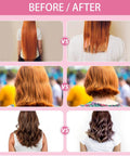 Before and after hair transformations using the Game Changing DIY Haircutting Kit For Home Use Including Ultra Slick Hair Scissors.
