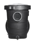 Tough As Nails Dual Speed Above Ground Pool Pump With 1.5 HP Copper Motor showing black housing and strainer basket access.