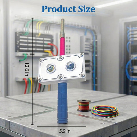 Heavy Duty Electrician Drill Powered Wire Puller Tool with dimensions 12.6x5.9 inches for efficient conduit wiring.