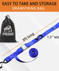 Heavy Duty Motorcycle Tie Down Straps Two Pack 1.5 Inch by 8 Foot Cambuckle Tie Down Set with S Hook and Bag