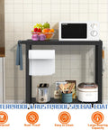 32x20IN Double Shelves Grill Table Movable Outdoor Grill Cart For Griddle And Pizza Oven with kitchen appliances displayed