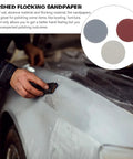 Person using Grab These Awesome Parliky 180 Sheet Round Hook And Loop Sanding Discs With Amazing Flexibility on a car surface.