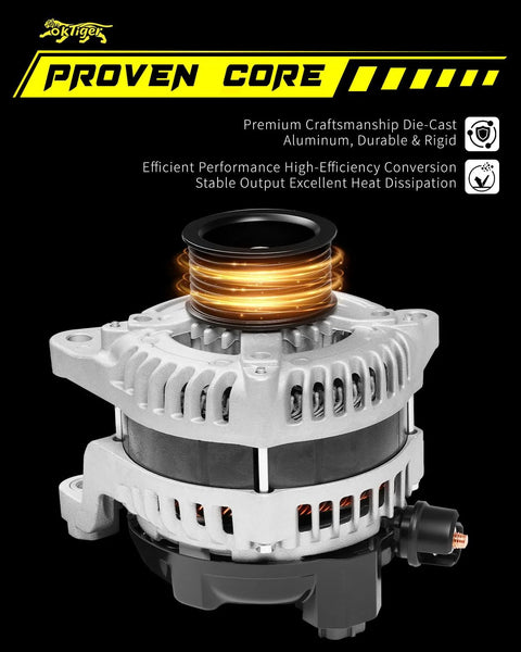 Beefed Up 150 Amp 12V Diesel Alternator For Ford Super Duty F250 F350 F450 F550 2011 To 2016 V8 Power CW Clockwise