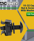 Top Drawer 10-32 Machine Screw And Cage Nut Bundle With Washers, Pro Grade Rackmount Gear ready for DIY or server upgrades.