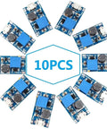 10-piece Dope Boost Converter DC DC Step Up Module With Micro USB Input 2V To 24V In 5V To 28V Adjustable Output 2A Max Current