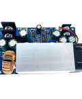 600W 25A Step Down Adjustable Power Module DC To DC Buck Converter With CC CV Regulation, top view showing components and heatsink.