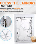 2-Pack Washer And Dryer Covers For Top-Load And Front-Load Machines, waterproof polyester shield with zipper detail