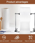 Heavy Duty Vertical Wrap Roll Dispenser With Galvanized Steel Frame For A Kickass Packing Operation Foldable Cushioning Film Holder Station Built Hardcore with bubble wrap and scissors.