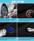 Easy to use steps for Heavy Duty Tire Patch Kit With 32mm, 45mm And 58mm Patches, Patch Roller, Buffing Wheel, and Tools