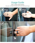 Usage guide for Fresh Ride Essential Premium Zirconia Ceramic Tesla Smart Key Ring for Model 3 Y S X. Correct use demonstrated.