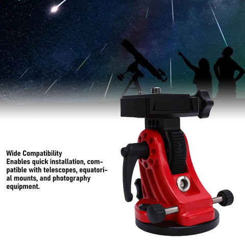 Equatorial Wedge For Telescopes Premium Aluminum Latitude Base With 0 To 90 Degree Tilt Sturdy Red Observatory Mount