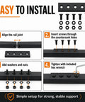 Step-by-step installation guide for Heavy Duty Sliding Barn Door Track Connector Rock Solid Carbon Steel Splice Kit.