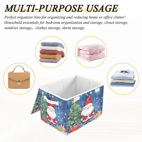 Heavy Duty Collapsible Linen Storage Cubes With Flip Top Lid And Sturdy Rope Handles Super Roomy Closet Organizers for organizing linens.