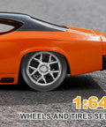 Two Pack 1/64 Scale RC Diecast Car Wheels And Tires Set With Real Riders Rims And Axles Included For Do It Yourself Upgrades