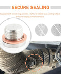 M18x1.5 Exhaust Sensor Bung Plug With Inner Hex Head And Brass O Ring, sealing exhaust leaks with brass O-ring.