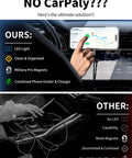 3 In 1 Wireless Car Mount Charger With RGB LED Handsfree Magnetic Phone Holder versus a cluttered car.