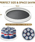 Lazy Susan Turntable Organizer 10 Inch 360 Degree Rotating Tray for Kitchen Cabinets holding 8 cans of Pepsi