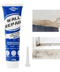 Fast Dry Wall Patch Kit For Holes And Cracks Self Adhesive Putty with tube and examples of wall repair, 250g size