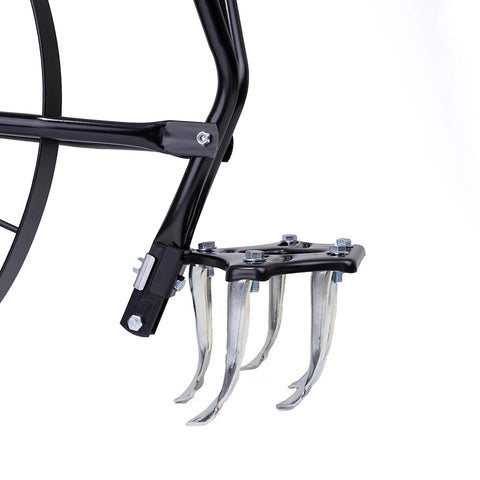 High Wheel Tubular Cultivator With Comfort Handle 3 Position Adjustable Depth Quick Change Implements steel tines and frame