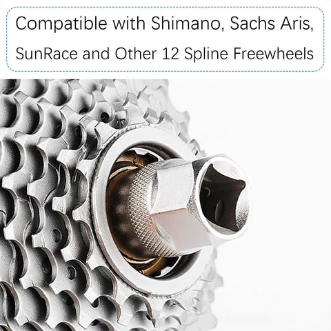 Bike Freewheel Removal And Lockring Tool For 12 Spline Freewheels Shimano SunRace And Similar Systems on 12-spline gear