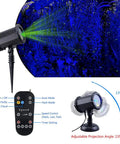 Firefly Garden Lights Star Projector with yellow green laser fireflies and blue nebula cloud, remote control and adjustable projection angle