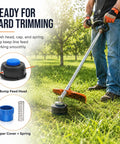 Pro T25 Tap Feed Trimmer Head Repair Kit With Blue Bump Knob And Spring For Husqvarna 325RJX Loop Handle Grass Stringer