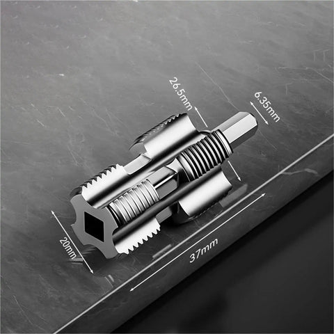 Heavy Duty Pipe Threader Kit With Spiral Round Dies For Cutting Internal Threads On Water Pipes, 37mm size with precise measurements.