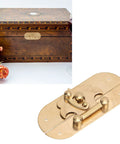 Old School Jewelry Box Lock With Exquisite Brass Texture Latch Antique Style Cabinet Lock For Boxes Engraved Brass Surface Decor