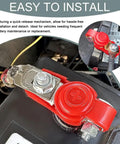Universal Car Battery Terminal Connector Kit For Positive And Negative Posts Pure Copper Clamp Ends with plastic cover