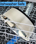 Stainless Steel Dog Bowls With Non Slip Rubber Base Built To Last Food Grade 304 Heavy Duty Each Holds Four Cups shown in dishwasher