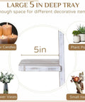 Rustic Whitewashed Wood Candle Sconces Wall Decor Set Of Two combines easy hanging shelf display for pillar candles and small plants.