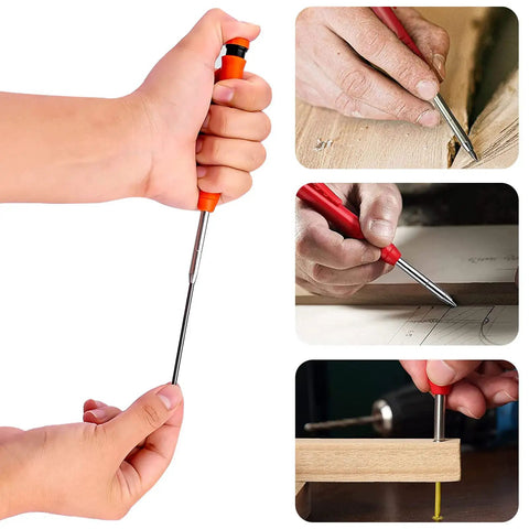 Rock Solid 2.8mm Carpenter Pencil Lead Refills 36 Piece Bulk Pack used for precise marking with scribe tool in woodworking.
