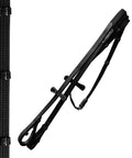 Dressage Bridle With Web Reins And Hand Stoppers Broad Anatomical Crownpiece Crank Noseband Wave Browband For Horses Premium View