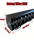70 Inch Hydraulic Rotary Tiller Attachment For Skid Steer Loaders Heavy Duty Soil Cultivator With 6 Inch Tilling Depth dimensions
