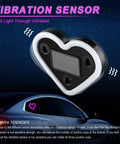 Pink Heart Shaped Car Interior Ambient Light For Windows With 5 Modes Type C And Solar Charging Easy Suction Cup Install