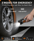 Cordless Tire Inflator Portable Air Compressor With 150 PSI Auto Shutoff LED Light And Digital Pressure Gauge The On The Go Workhorse For Cars Motorcycles Bicycles And Balls in use for car tire inflation