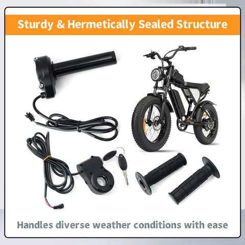 Full Twist Throttle Kit For Ridstar Q20 E Bike With Rolling Bearing Ignition Switch And Grip Cable Replacement Part For Electric Dirt Bikes And Mountain E Bikes Plug And Play Ready
