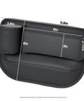 Anti Drop Car Seat Gap Filler Organizer In Premium Leather with dimensions