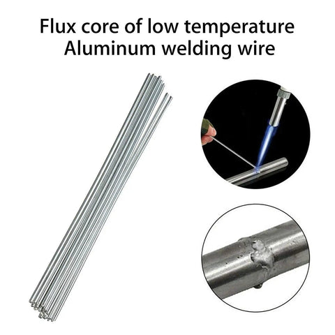 Low Temp Aluminum Welding Rods 20 Pack Flux Free Cored Wire For Quick Welds And Surfacing 0.08 x 10 In rods and welding process