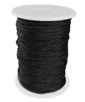 Bulletproof Two Millimeter Black Braided Lift Cord For Venetian Blinds And Window Shades on a spool, 164ft long polyester rope.