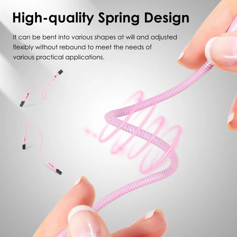 Flexible gooseneck arm from 2 Pack Soldering Helping Hands Clamps With Flexible Gooseneck Arms And Dual Alligator Clips For PCB Welding, Electronics DIY Jewelry Making, Car Audio And Hobby Crafts Handy Bench Buddy being bent into a spiral shape.