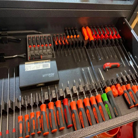 Modular Magnetic Screwdriver Organizers For Your Tool Box Get Tools Sorted Quick With This Handy Storage Kit Perfect For Pro And Diy Mechanics Who Want Fast Accountability No More Digging Around For The Right Tool in toolbox.