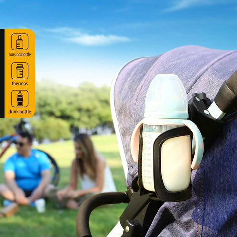 Pack Of 2 Stroller Cup Holders Universal Drinks Holder for walkers with nursing bottle attached outdoors