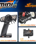 Mini Spyder One Twenty Fourth Scale Off Road RC Truck Ready To Run With Two Point Four Gigahertz Radio, remote control, motor, battery