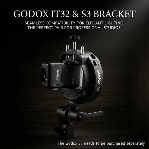 IT32 TTL Camera Flash Kit With X5S Trigger For Sony And Other Brands Magnetic Hotshoe and S3 Bracket setup