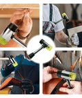 25mm Dual Head Nylon Rubber Hammer Jewelers Mallet in various DIY and craft applications.
