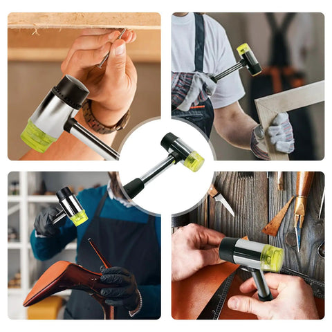 25mm Dual Head Nylon Rubber Hammer Jewelers Mallet in various DIY and craft applications.